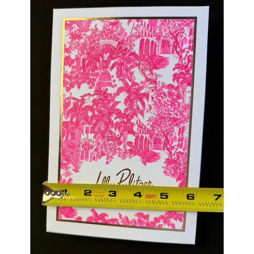 Lilly Pulitzer Pink Palm Gift Bag Set of 2 Small Med Boutique Tote Paper Resort